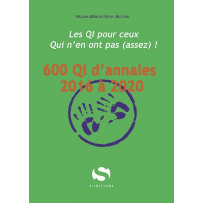 600 QI d'annales 2016 à 2020