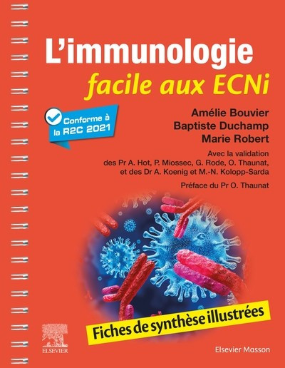 L'Immunologie facile aux ECNi - Fiches de synthèse illustrées