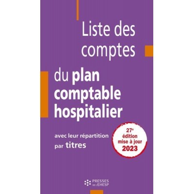 Liste des comptes du plan...