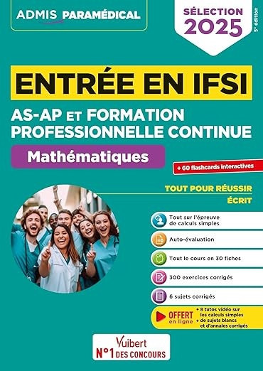 Entrée en IFSI AS-AP et formation professionnelle continue - Mathématiques