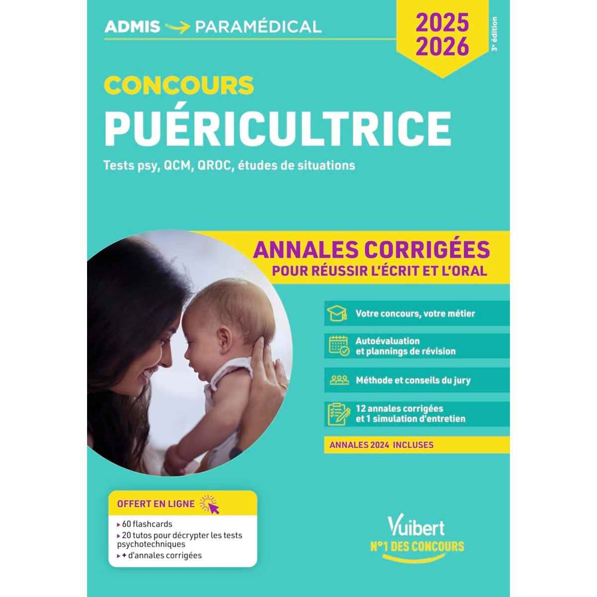 Concours Puéricultrice - Tests psy, QCM, QROC, études de situations