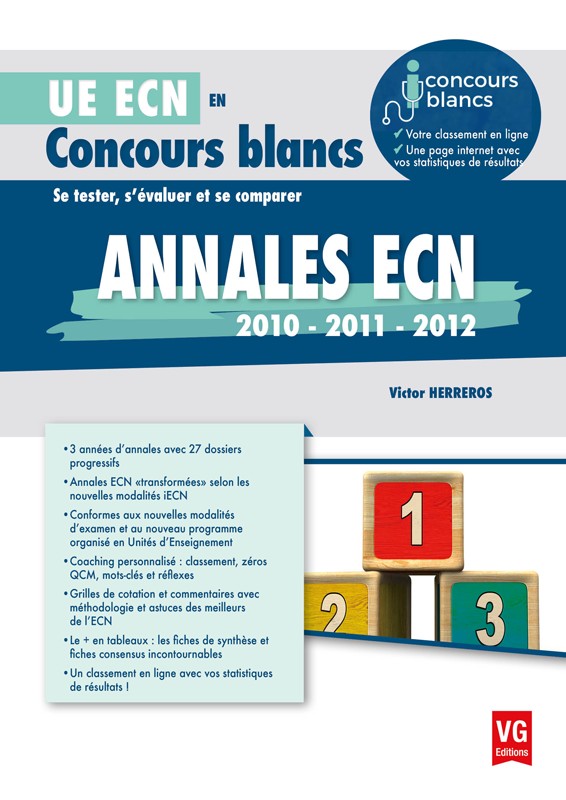 Annales Ecn 2010 2011 2012 Vg Librairie - 