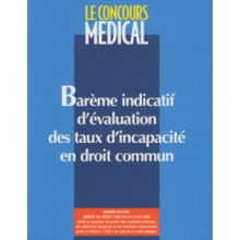 Barème indicatif d'évaluation des taux d'incapacité en droit commun 